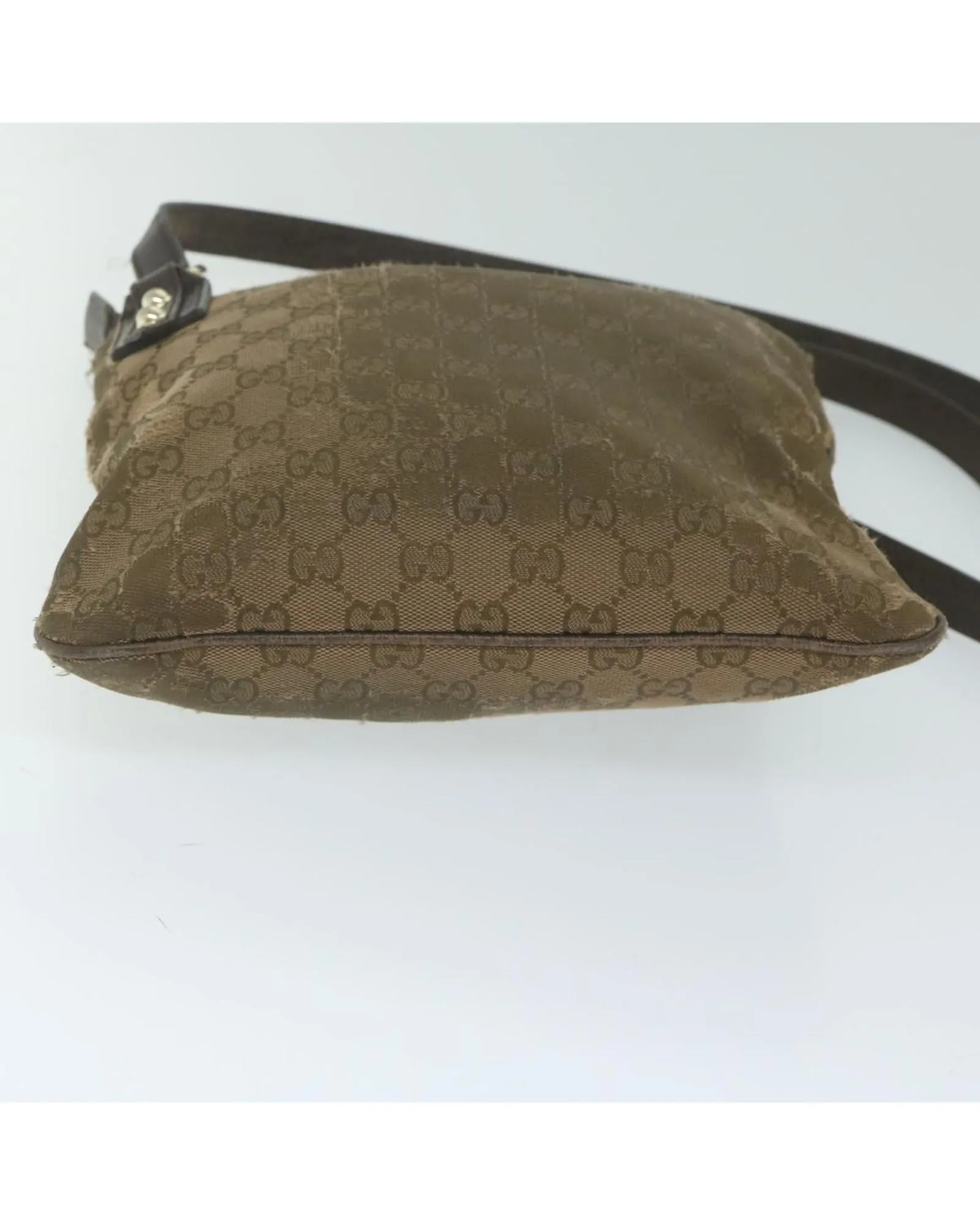 GG Canvas Beige Shoulder Bag with Adjustable Strap
