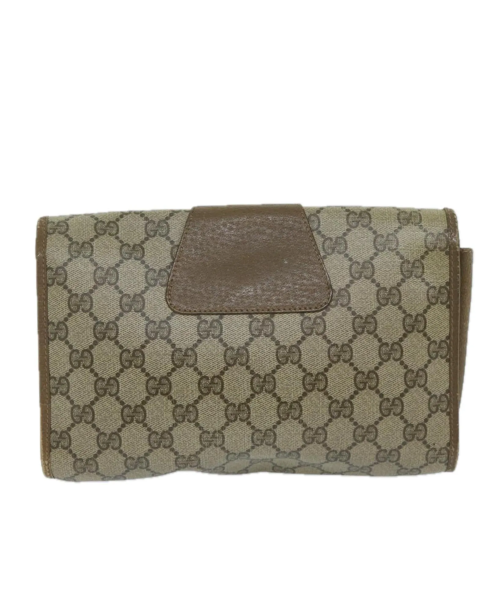 GG Canvas Web Sherry Line Clutch Bag with Red and Green Accents
