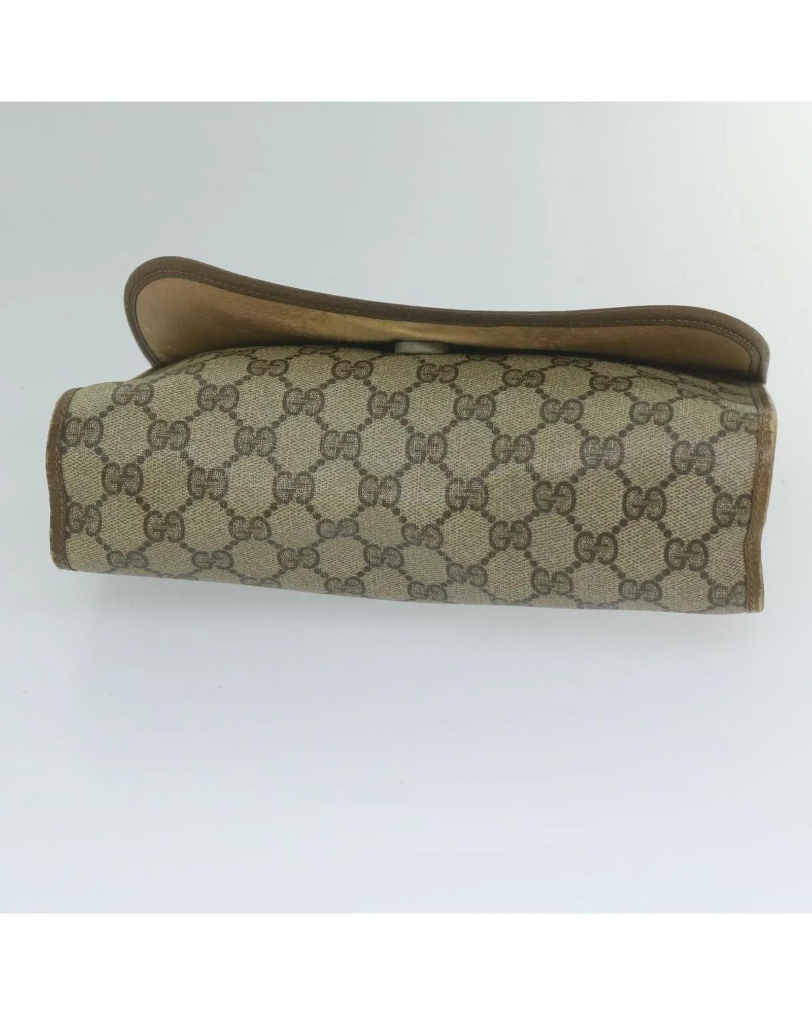 GG Canvas Web Sherry Line Clutch Bag with Red and Green Accents