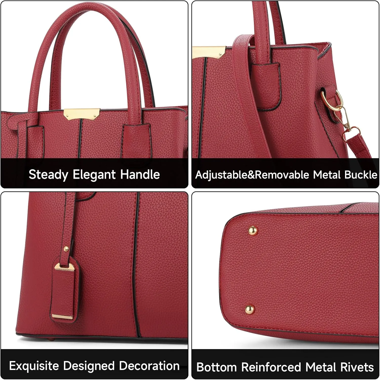 GOIACII Tote Bag for Women Top Handle Handbags Ladies Satchel Shoulder Purse for Work Leather