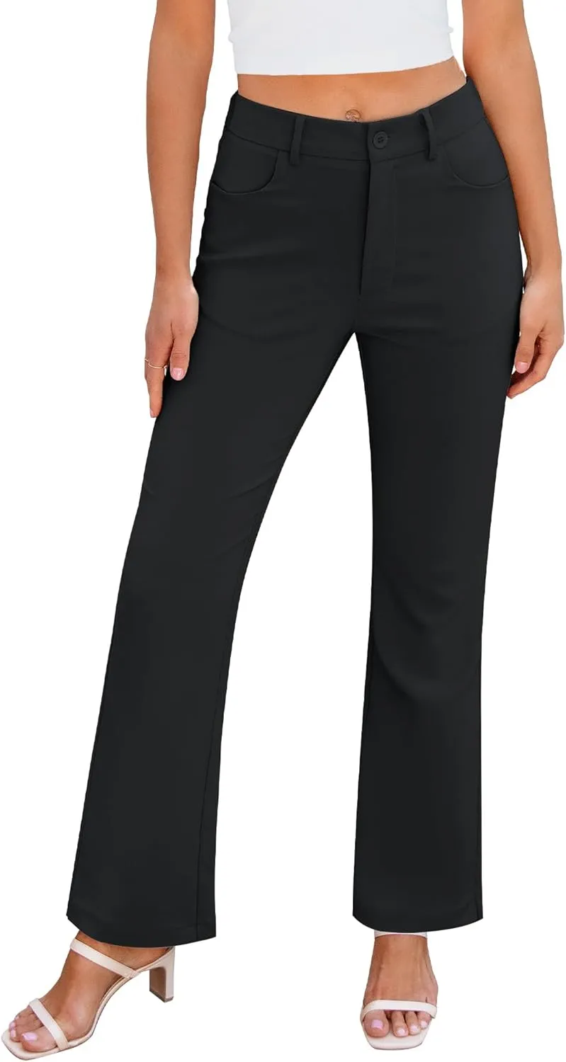 GRAPENT Bootcut Dress Pants for Women High Waisted Business Causal Elastic Waist Stretch Flare Work Trousers Dress Pants