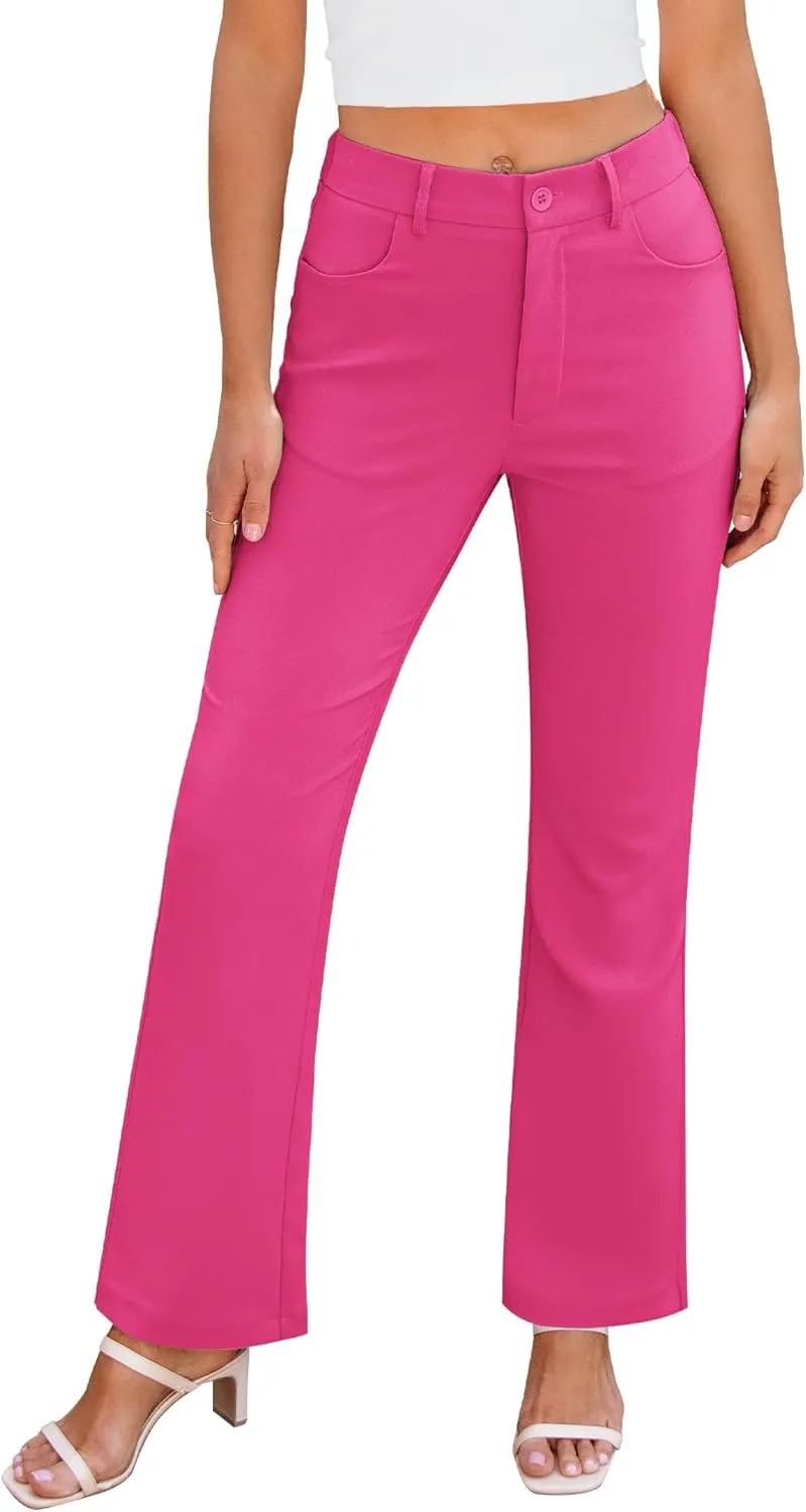 GRAPENT Bootcut Dress Pants for Women High Waisted Business Causal Elastic Waist Stretch Flare Work Trousers Dress Pants