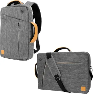 Grey Convertible Laptop Bag Messenger 3-in-1 Bag for Surface Pro X 13", 9 8 13", 7  7 12.3", Laptop Go 2 12.4"