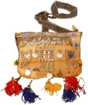 Handmade Sindhi Cultural Embroidered Clutch Bag for Women  Traditional Mirror Work Ethnic Purse for Weddings & Festivals.