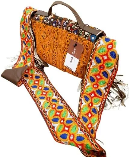 Handmade Sindhi Cultural Embroidered Clutch Bag for Women  Traditional Mirror Work Ethnic Purse for Weddings & Festivals.