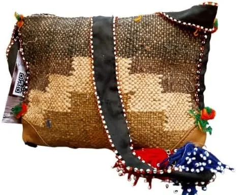 Handmade Sindhi Cultural Embroidered Clutch Bag for Women  Traditional Mirror Work Ethnic Purse for Weddings & Festivals.