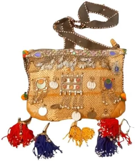 Handmade Sindhi Cultural Embroidered Clutch Bag for Women  Traditional Mirror Work Ethnic Purse for Weddings & Festivals.