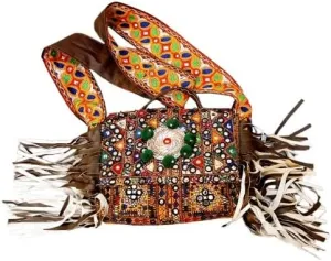 Handmade Sindhi Cultural Embroidered Clutch Bag for Women  Traditional Mirror Work Ethnic Purse for Weddings & Festivals.