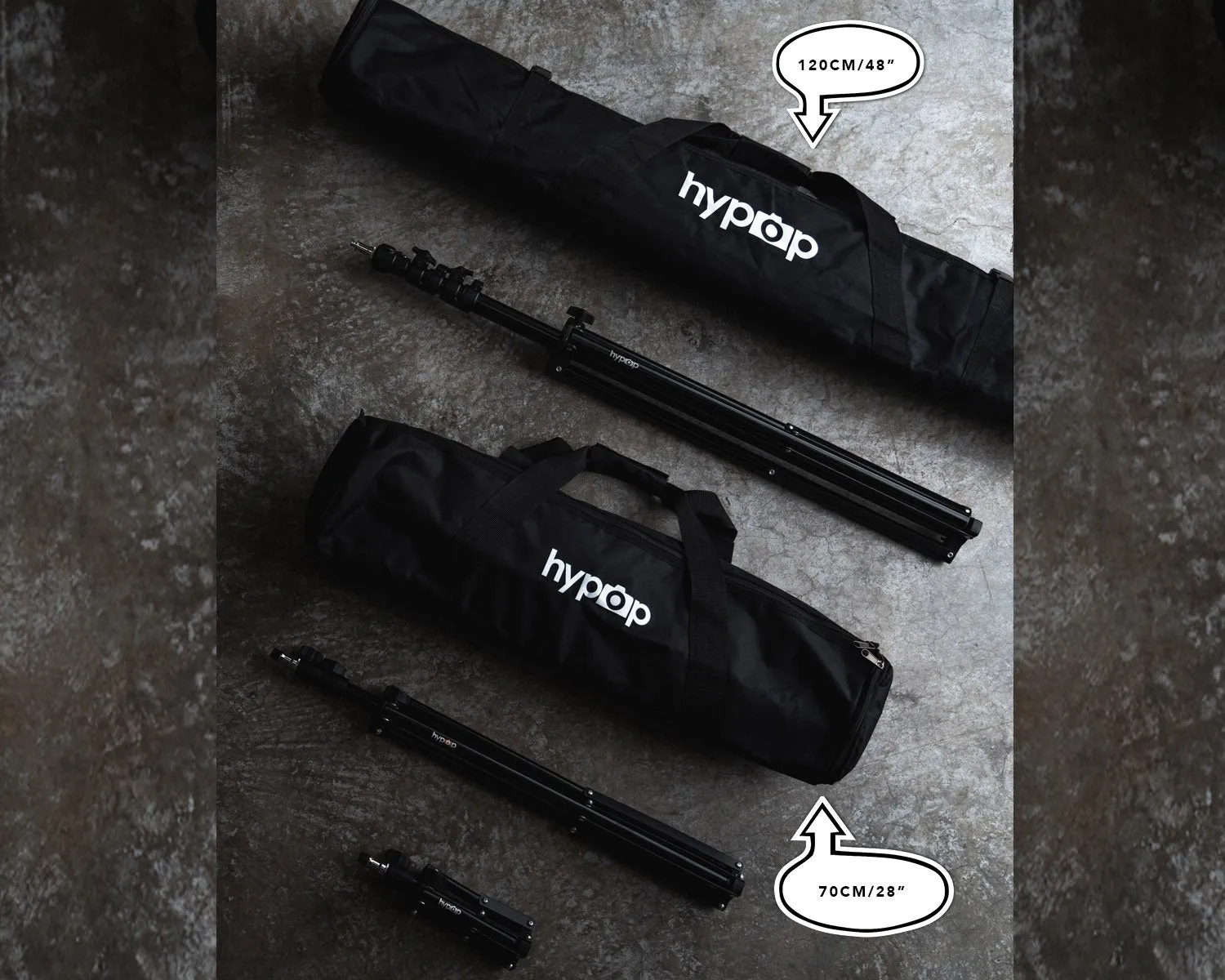 Hypop 70cm / 28" Inch Photography Studio Light Stand Carry Bag