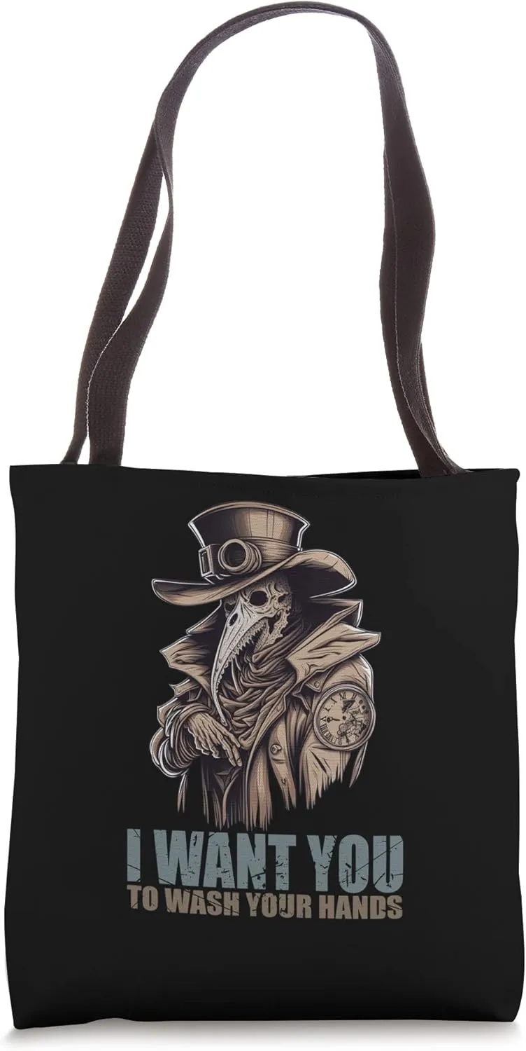 I Want You To Wash Your Hands Plague Doctor Tote Bag