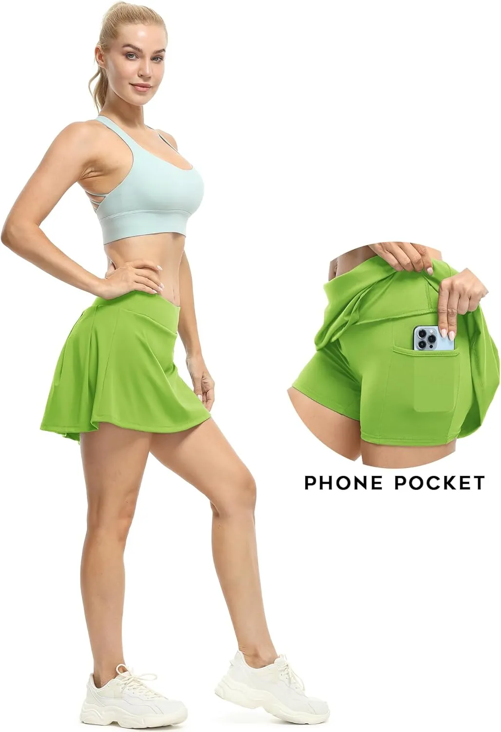 icyzone Athletic Skirts for Women - Workout Running Golf Tennis Skort with Pockets