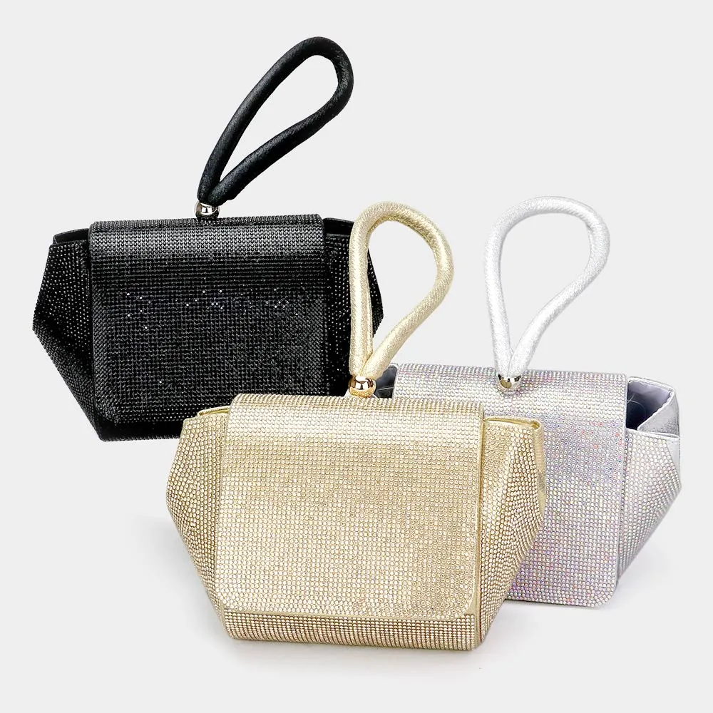 iLLASPARKZ Bling Studded Flap Evening Bag / Crossbody Bag