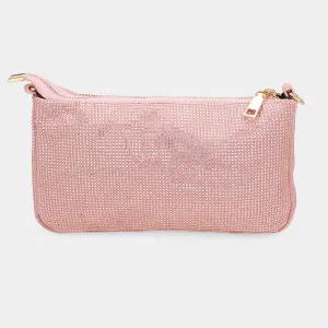 iLLASPARKZ Bling Studded Flat Crossbody Bag