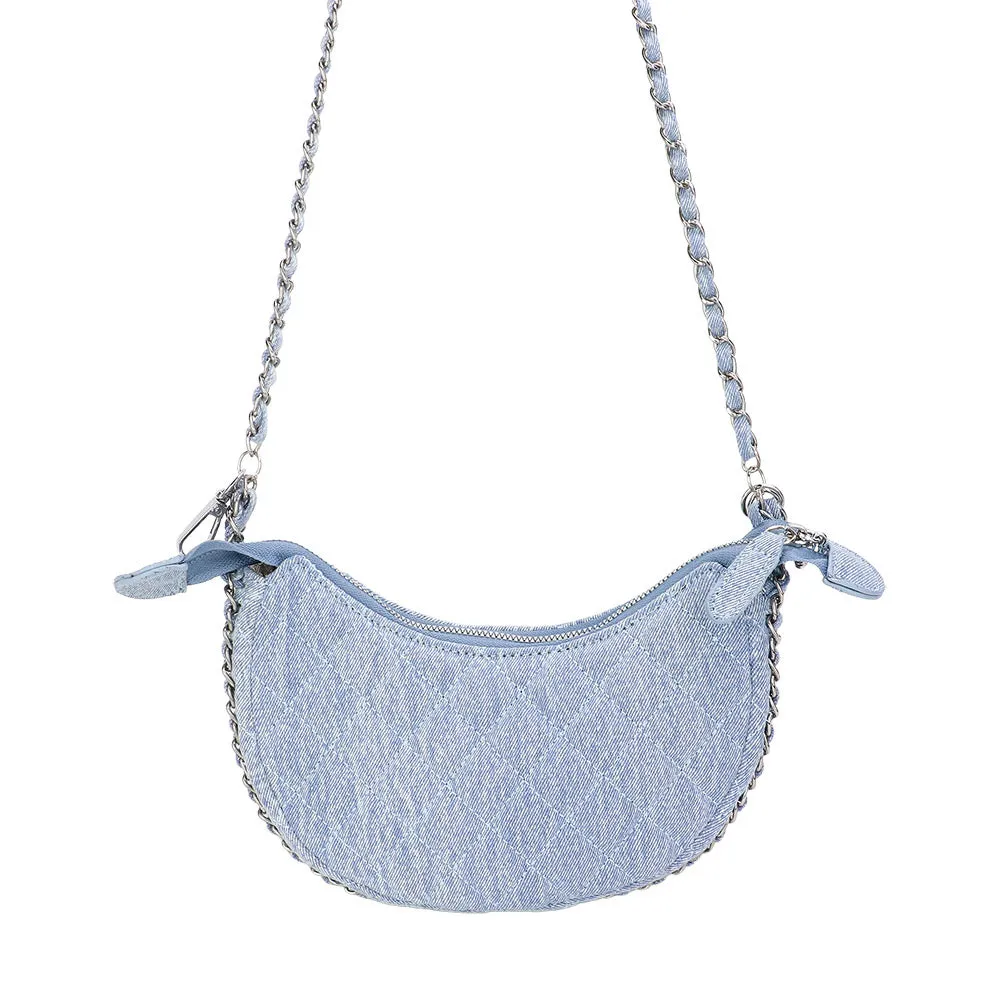 iLLASPARKZ Denim Quilted Hand Bag / Crossbody Bag