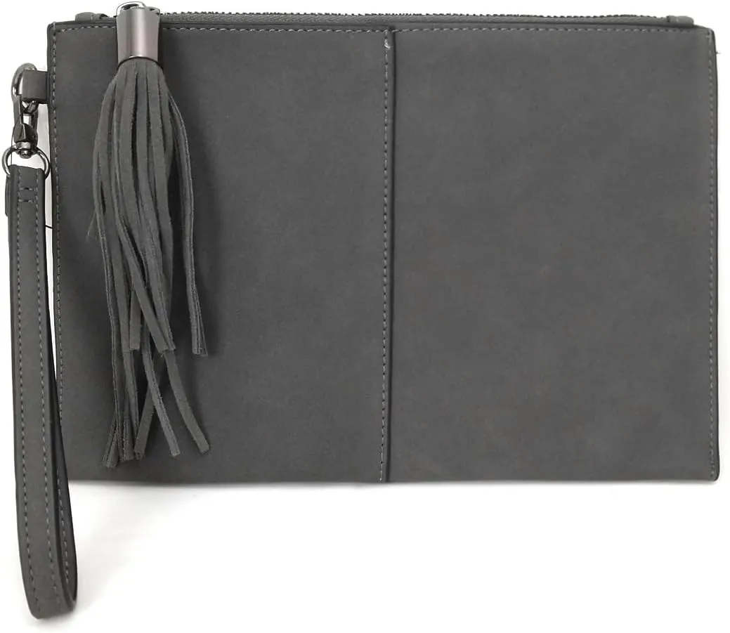 I.N.C. International Concepts Women's Molyy Small Wristlet Clutch with Oversized Tassel