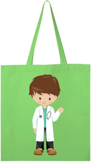 inktastic Doctor, Lab Coat, Medicine, Cute Boy, Brown Hair Tote Bag