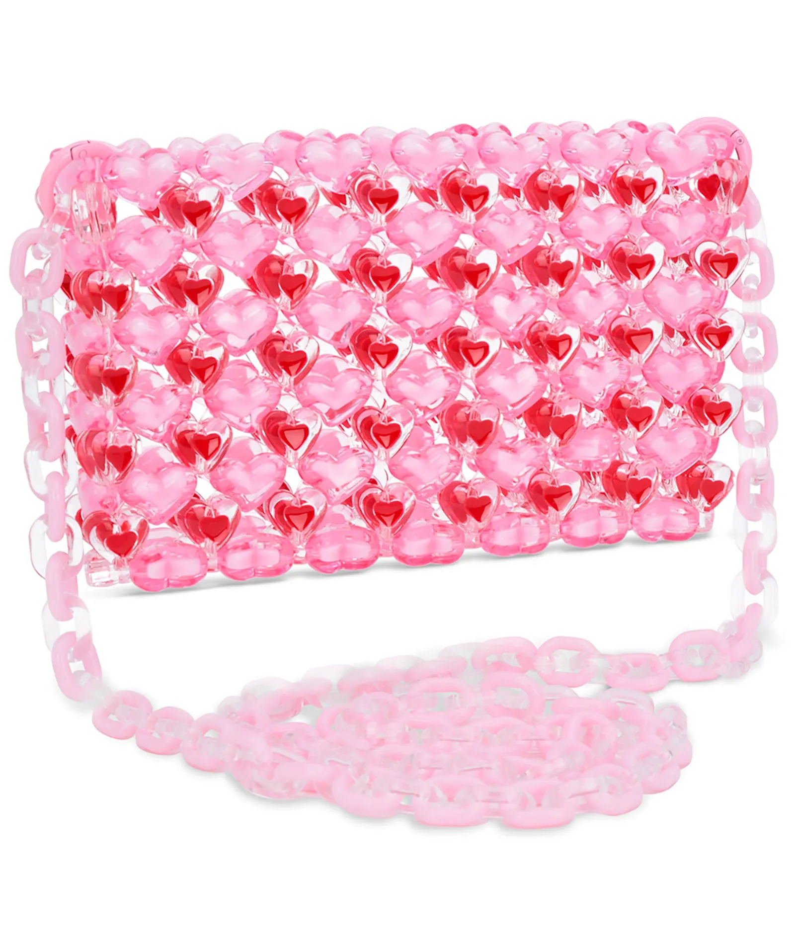 iScream Pink Heart Beaded Crossbody Bag