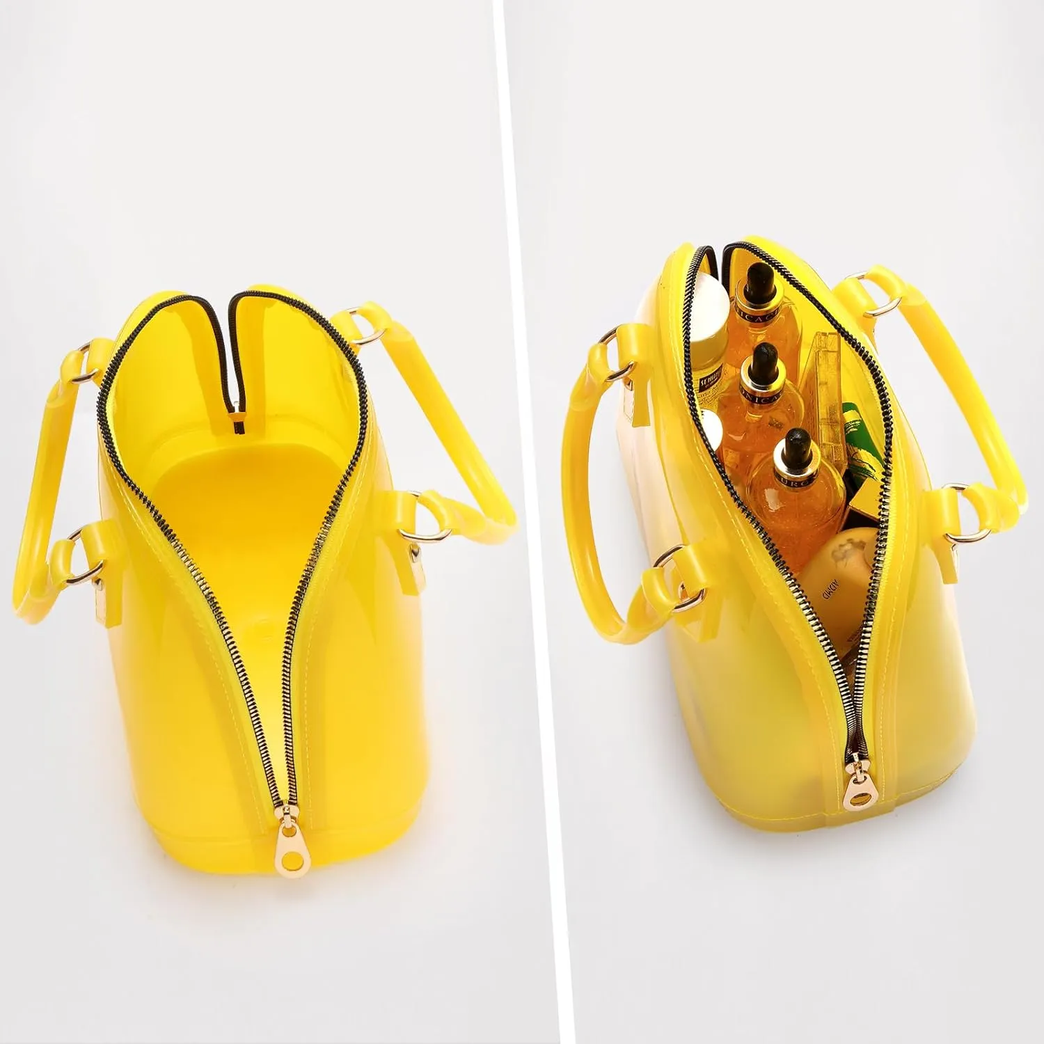 Jelly Crossbody Purse Shoulder Bag, Candy Color Tote Satchel Top-Handle Handbags for Women