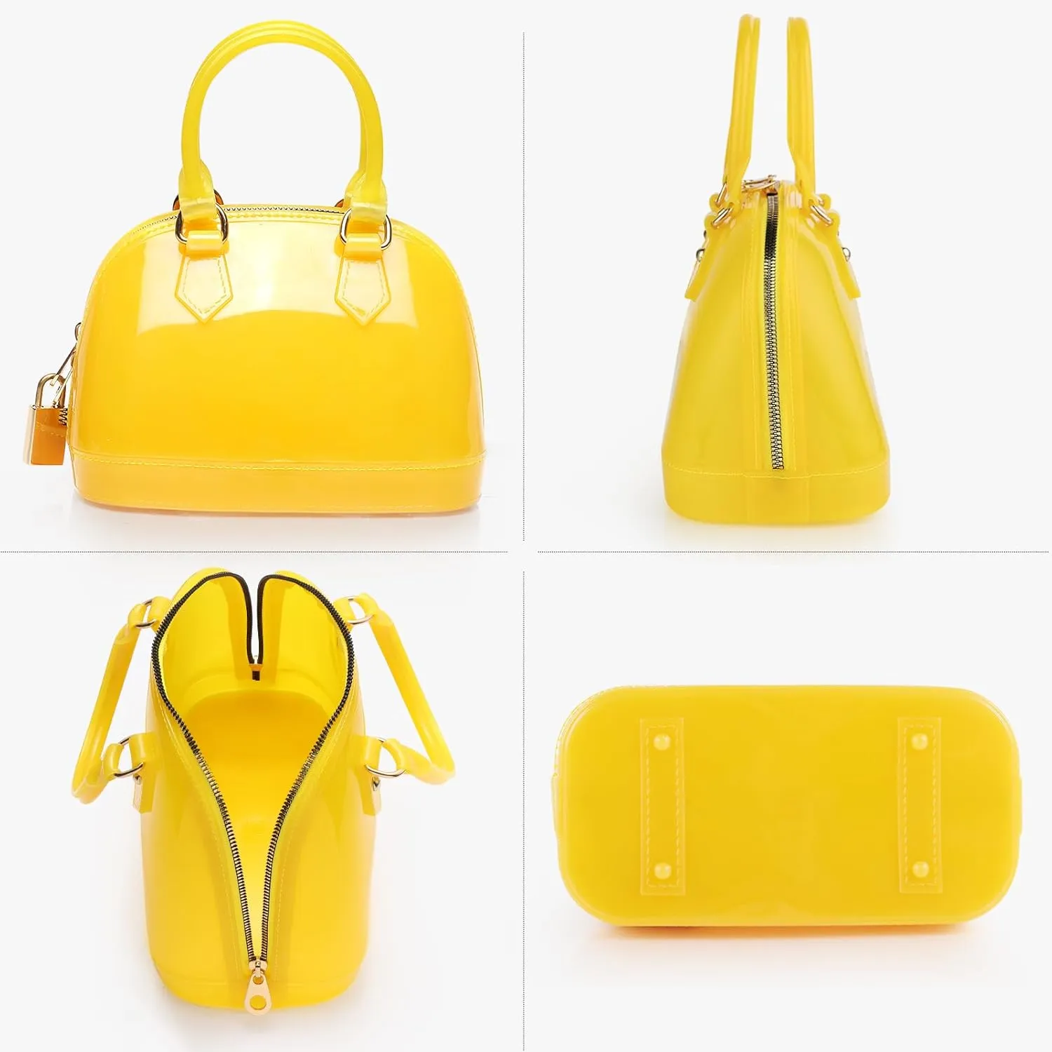 Jelly Crossbody Purse Shoulder Bag, Candy Color Tote Satchel Top-Handle Handbags for Women