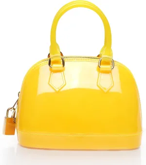 Jelly Crossbody Purse Shoulder Bag, Candy Color Tote Satchel Top-Handle Handbags for Women
