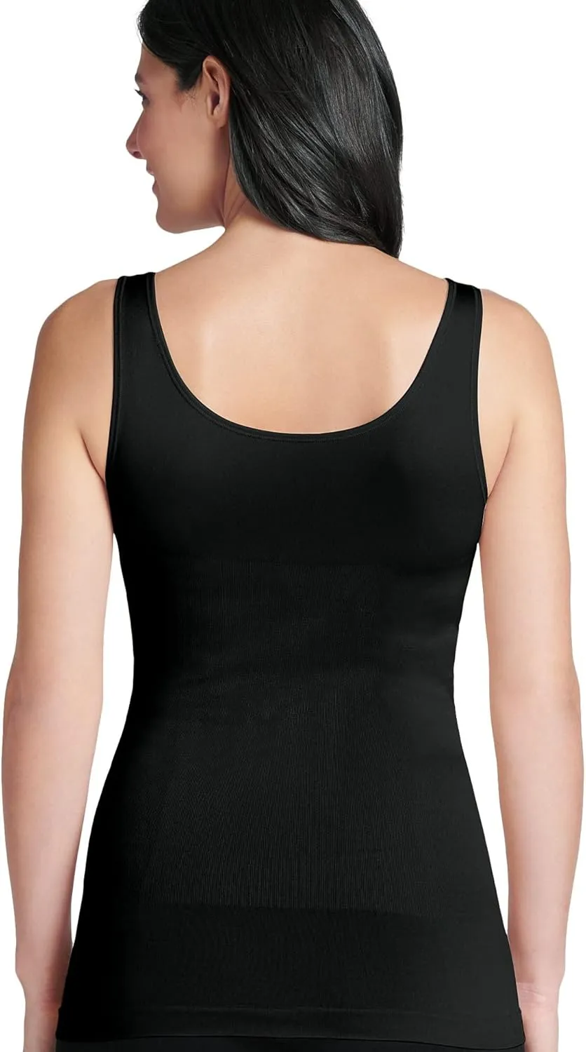 Jockey Life 2-Pack Women's 360 Seamfree Tummy Slimming Tank 5601 (Black)