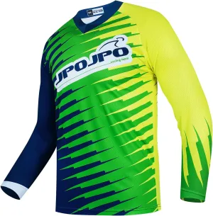 JPOJPO Men's Mountain Bike Jersey Long Sleeve MTB Off-Road Racing Downhill Motocross Shirts Quick Dry&Moisture-Wicking Tops