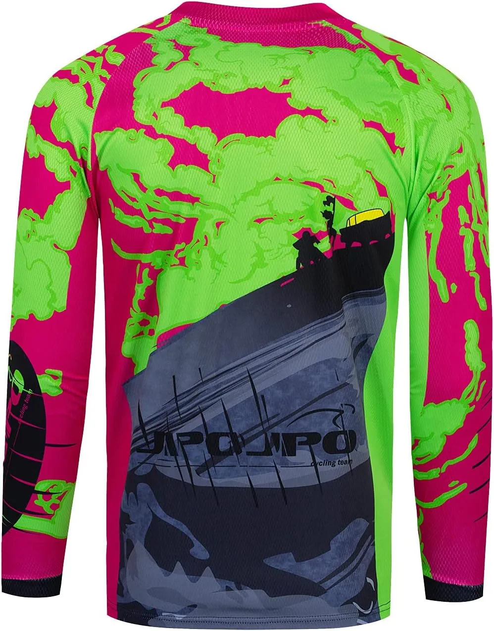 JPOJPO Men's Mountain Bike Jersey Long Sleeve MTB Off-Road Racing Downhill Motocross Shirts Quick Dry&Moisture-Wicking Tops