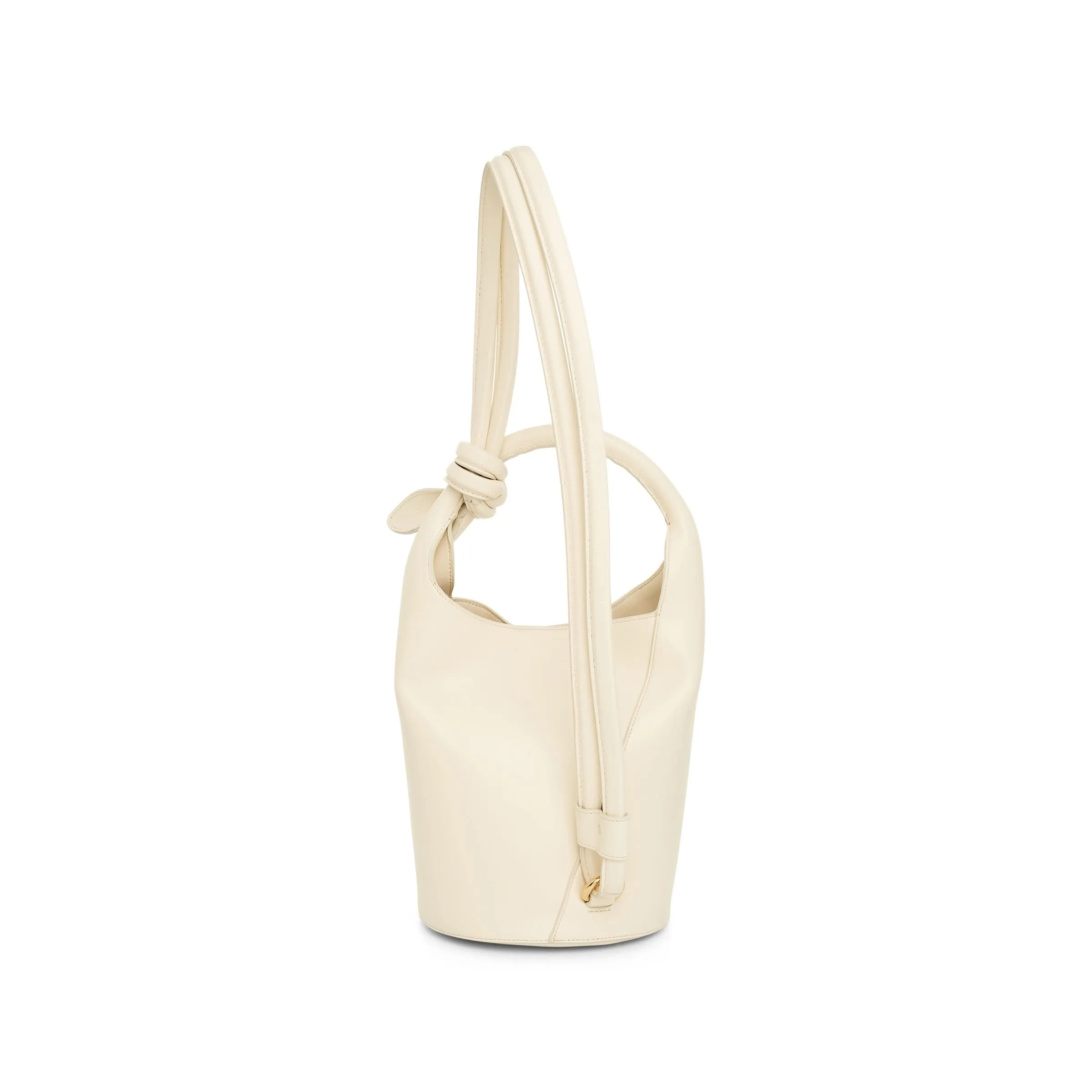 Le Petit Tourni Leather Bag in Light Ivory