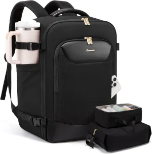LOVEVOOK 40L Travel Backpack for Women Men, Large Carry on Backpack for Airplanes TSA Personal Item Travel Bag fits 15.6" Laptop, Waterproof Weekender Essentials Airline Approved with 2 Packing Cubes