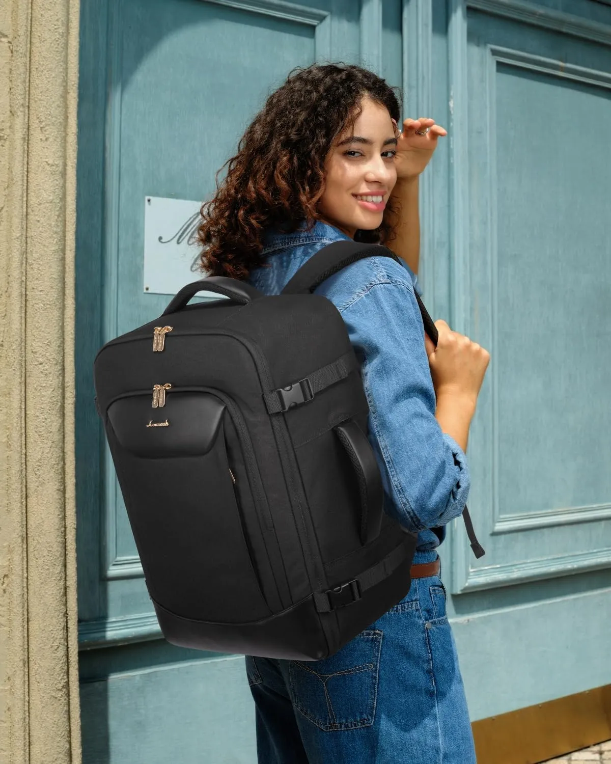 LOVEVOOK 40L Travel Backpack for Women Men, Large Carry on Backpack for Airplanes TSA Personal Item Travel Bag fits 15.6" Laptop, Waterproof Weekender Essentials Airline Approved with 2 Packing Cubes