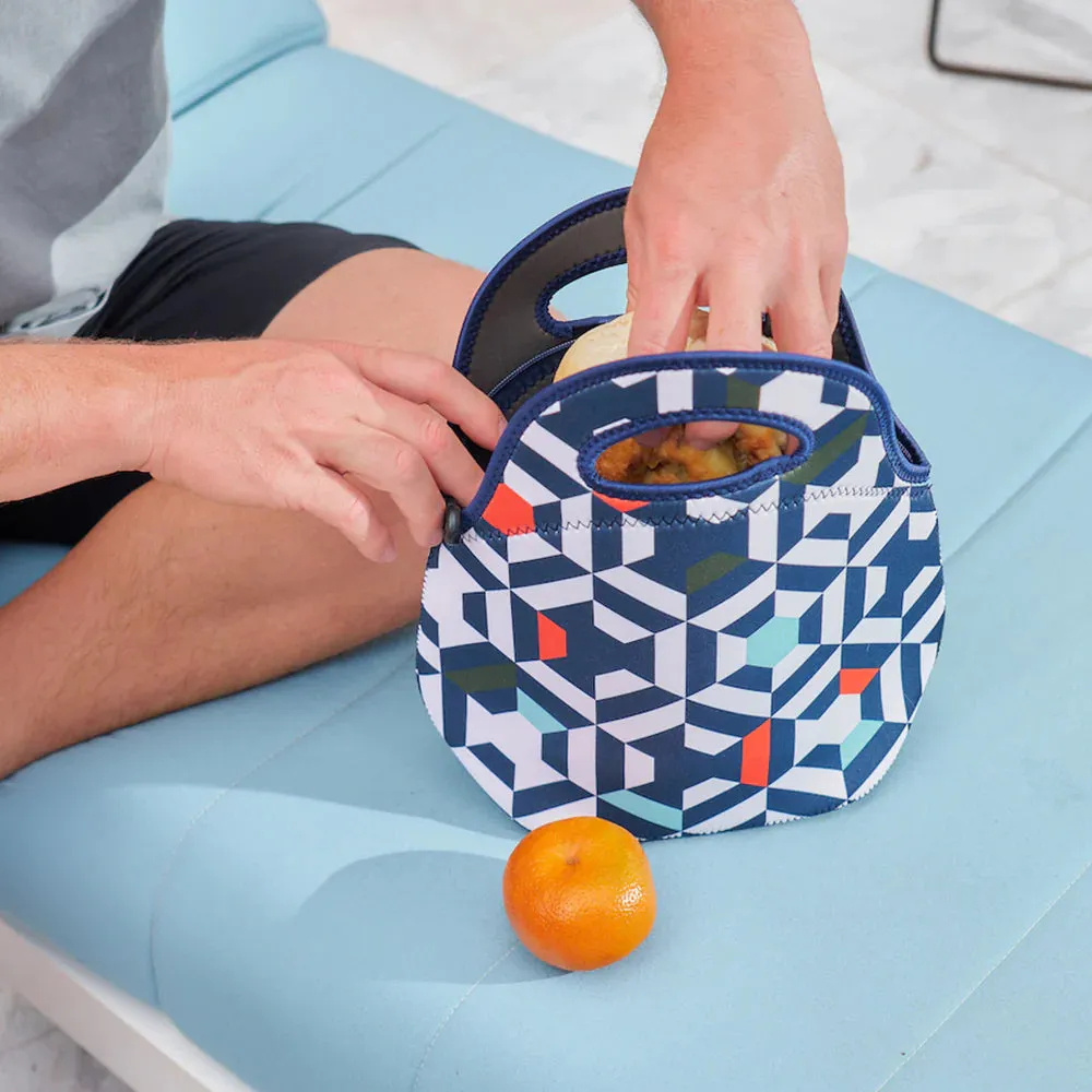 Lunch Bag Neoprene Flower Patch