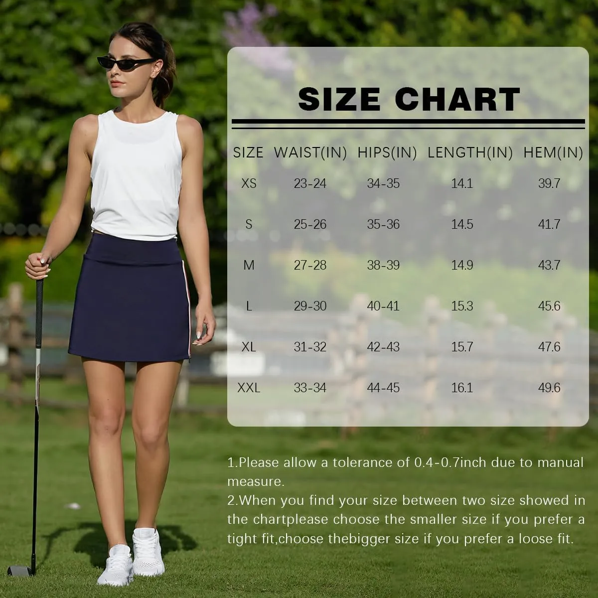 MAZEL Women's Tennis Skirts with Zippered Pockets High Waisted Lightweight Athletic Golf Skorts Skirts for Sports Running