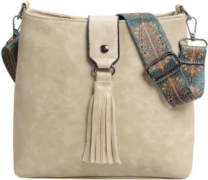 Mini Bucket Bag Vintage Bucket Purse Soft Leather Purse Bag for Women Crossbody Handbag with Wide Strap