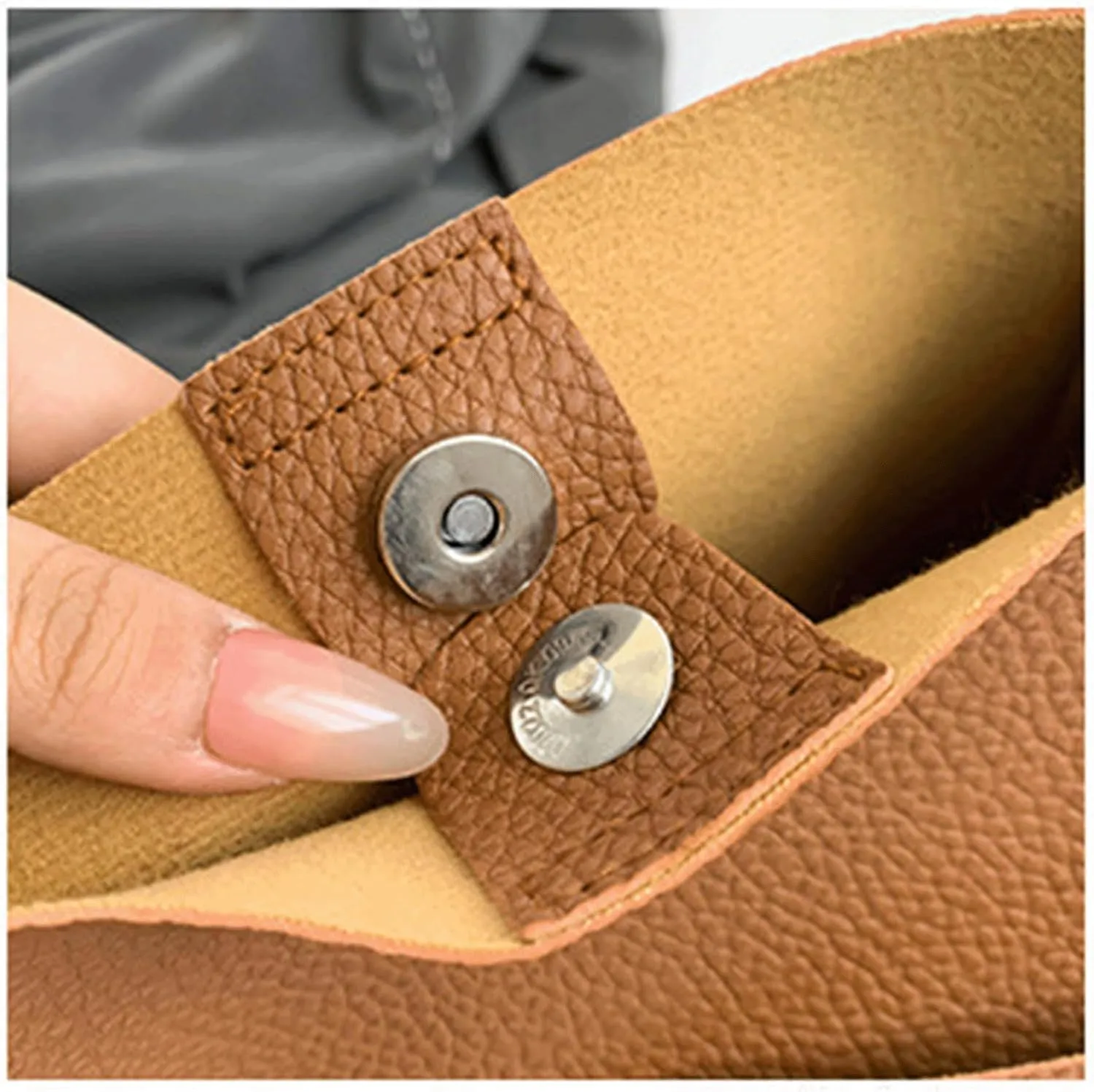 Mini Bucket Bag Vintage Pebbled Leather Bucket Purse with Outer Pocket Purse Handbag Crossbody Shoulder Bag