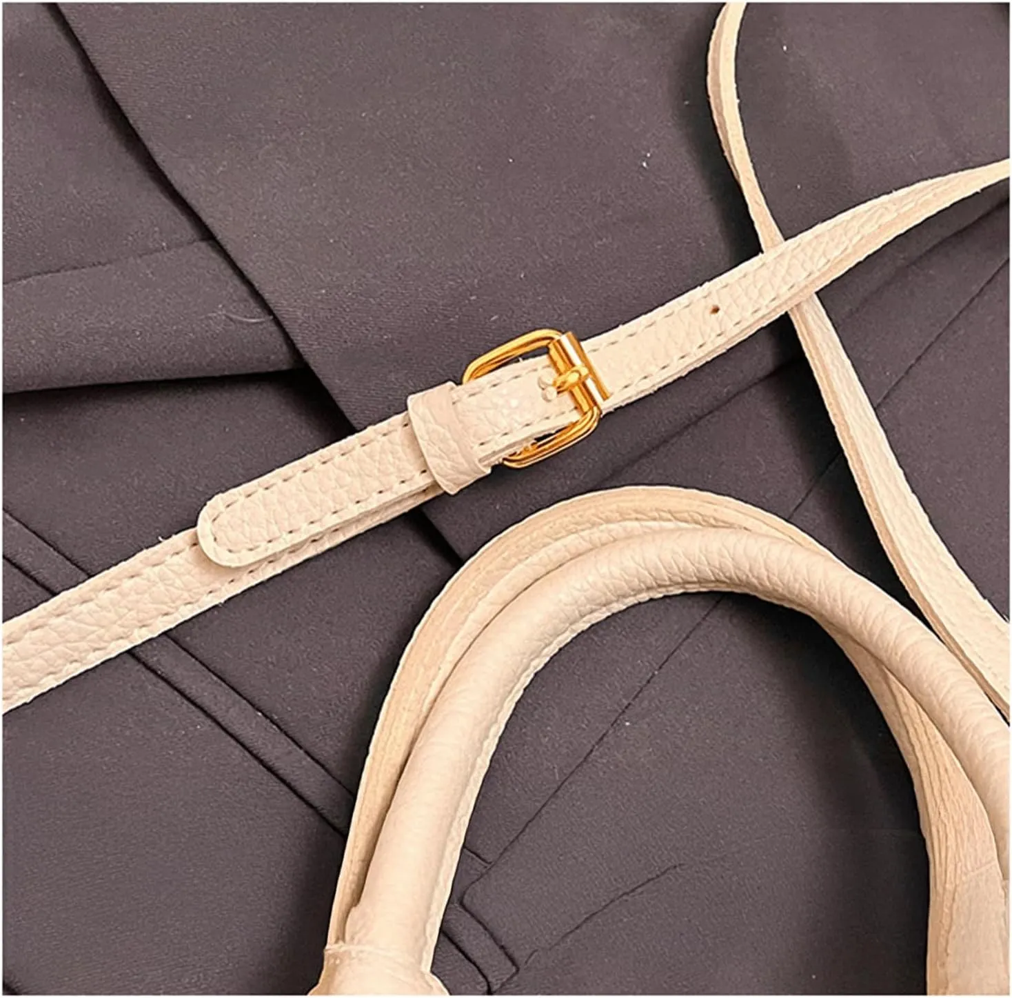 Mini Bucket Bag with Cute Charms Vintage Crossbody Handbag Leather Bucket Purses Handbag for Women