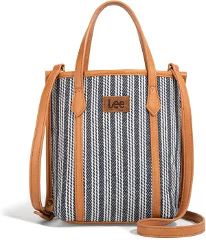Montana West x Lee Small Tote Bag for Women Work, Stripe Crossbody Bag Top-handle Handbags