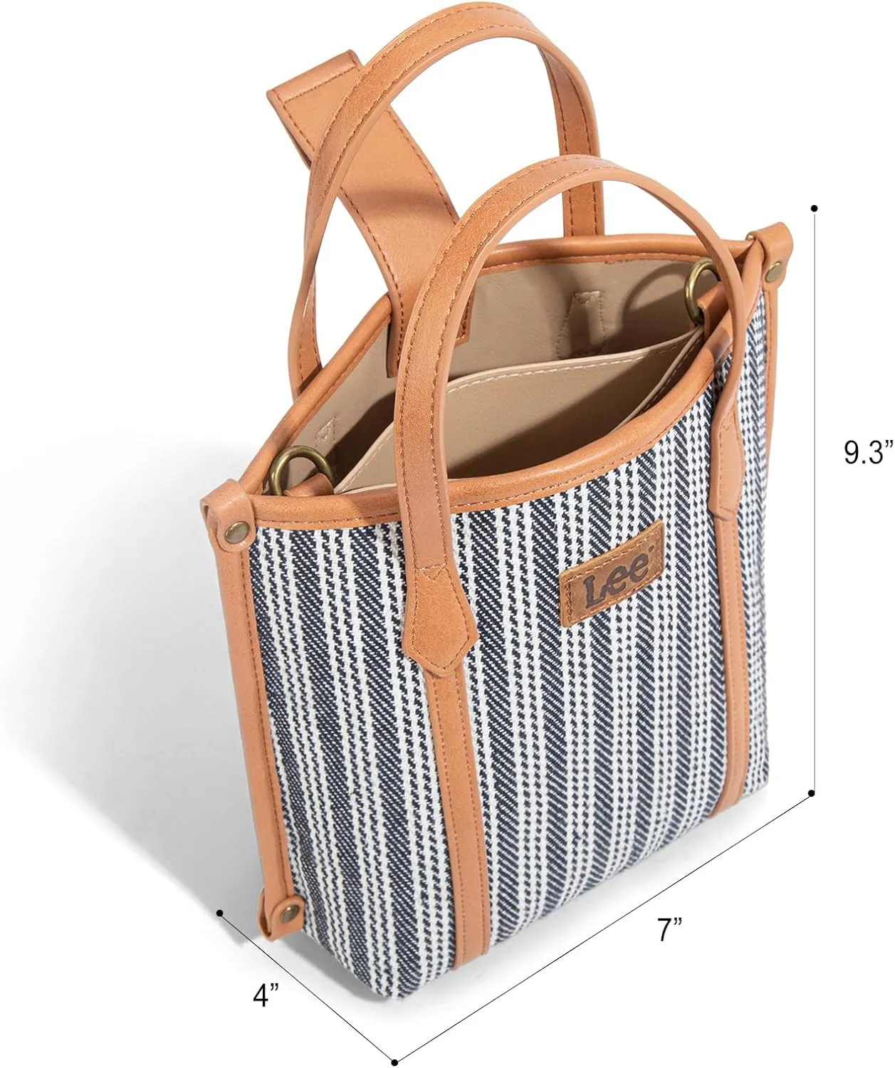 Montana West x Lee Small Tote Bag for Women Work, Stripe Crossbody Bag Top-handle Handbags