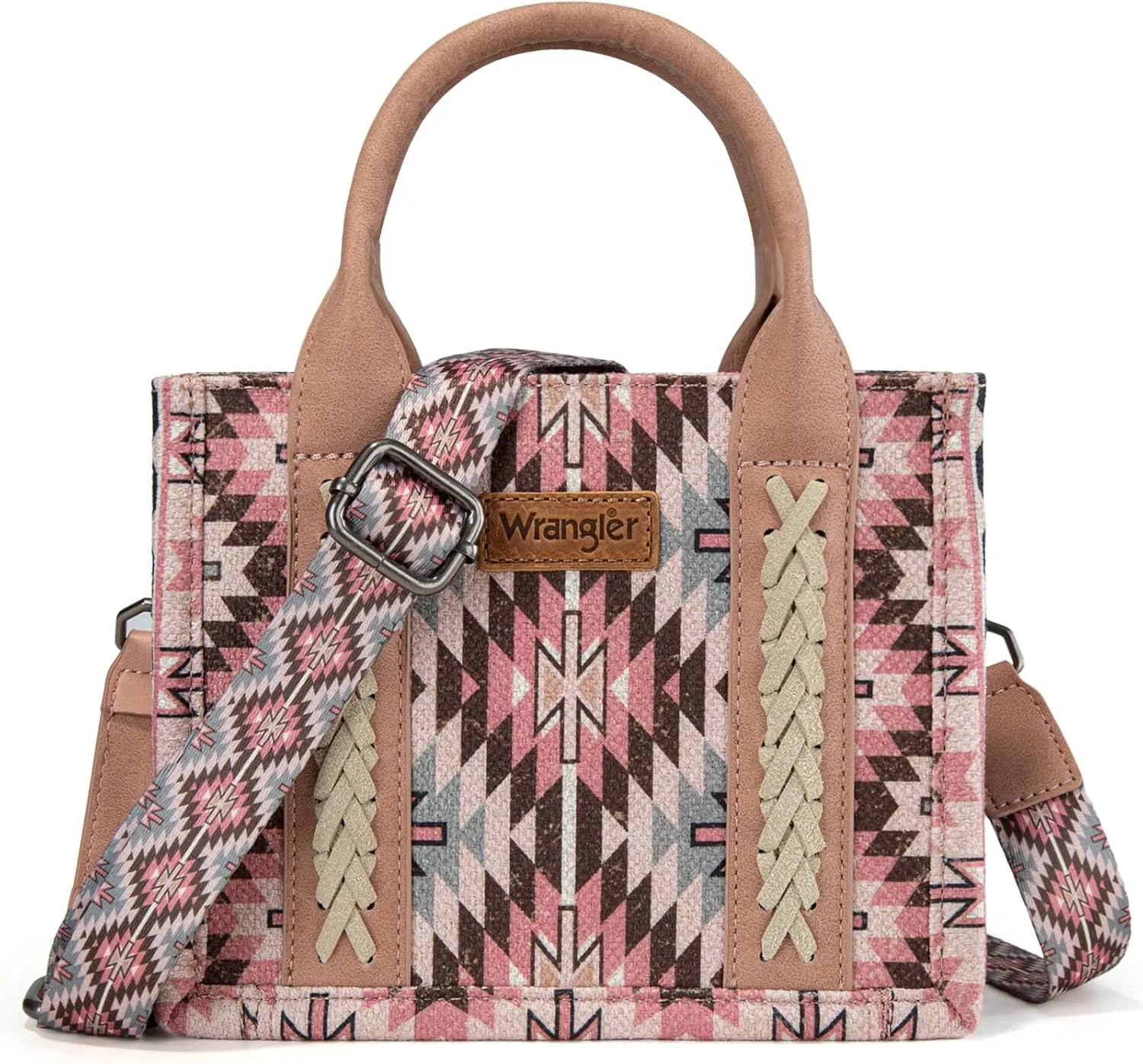 Montana West x Wrangler Mini Tote Bag for Women Boho Aztec Crossbody Purse Top Handle Handbags
