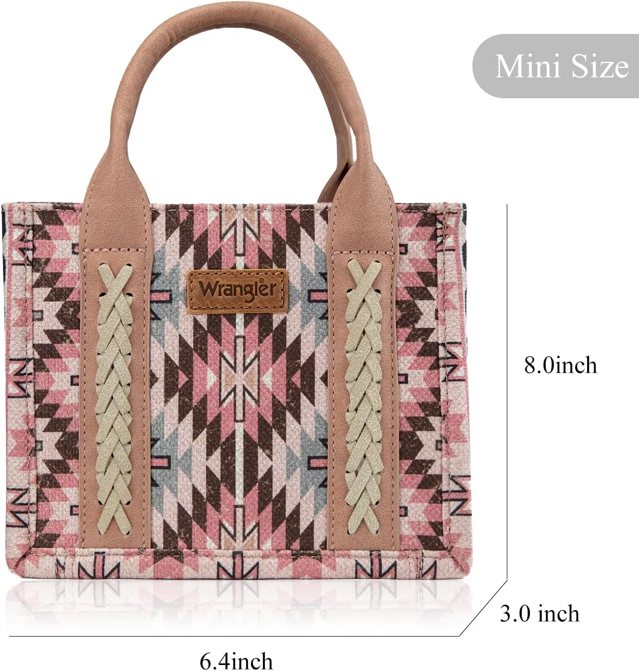 Montana West x Wrangler Mini Tote Bag for Women Boho Aztec Crossbody Purse Top Handle Handbags