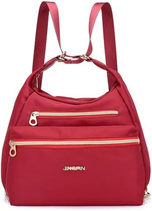 Multi-Pocket Crossbody Bag for Women Convertible Nylon Shoulder Bag Travel Backpack Purse