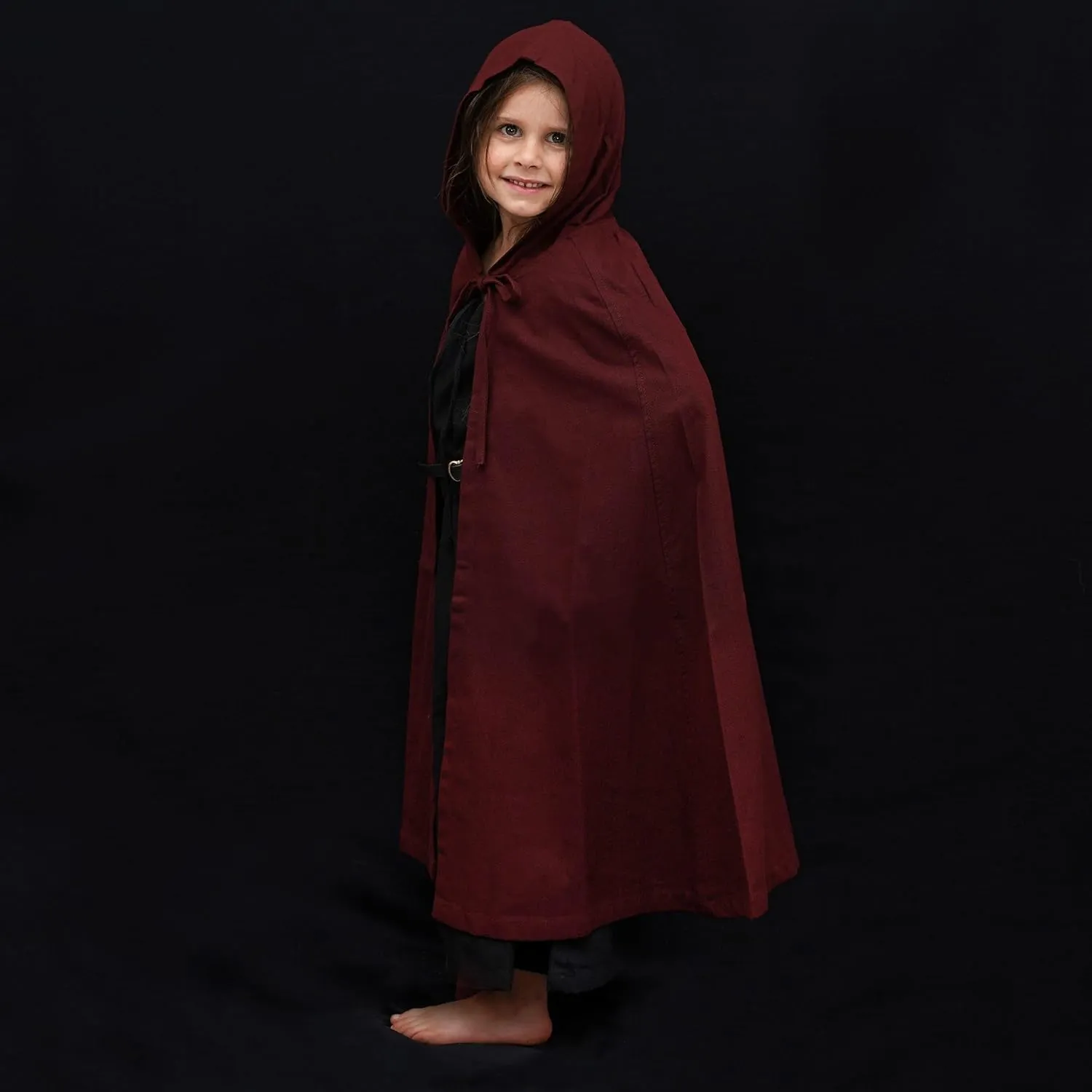 Mythrojan Adventurer Canvas Cloak 100% Cotton Cape Medieval Viking Knight SCA LARP