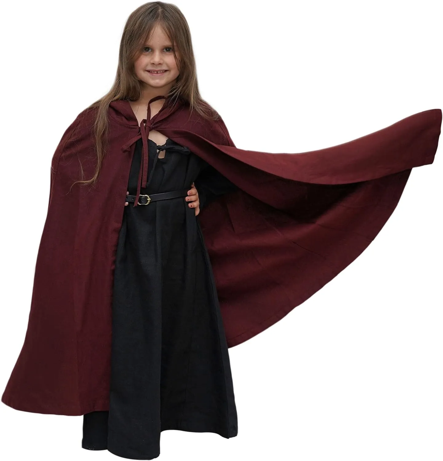 Mythrojan Adventurer Canvas Cloak 100% Cotton Cape Medieval Viking Knight SCA LARP