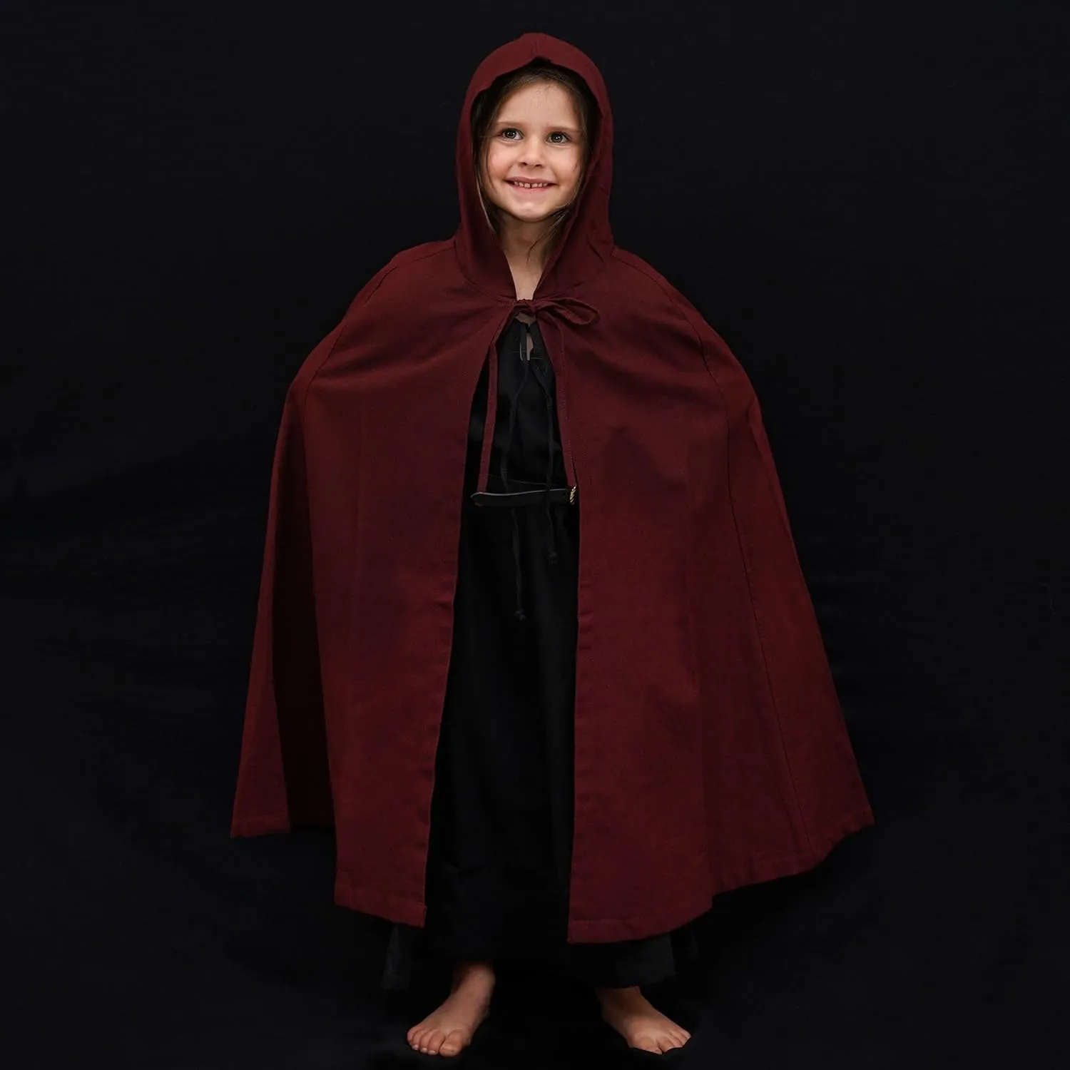Mythrojan Adventurer Canvas Cloak 100% Cotton Cape Medieval Viking Knight SCA LARP