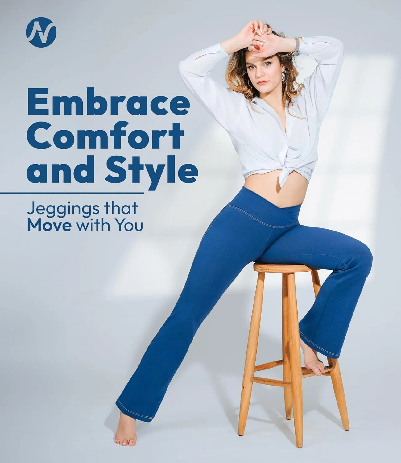 Nirlon Crossover Bootcut Jeggings for Women - Flare Leggings for Women Tummy Control Regular and Plus Size Jeggings