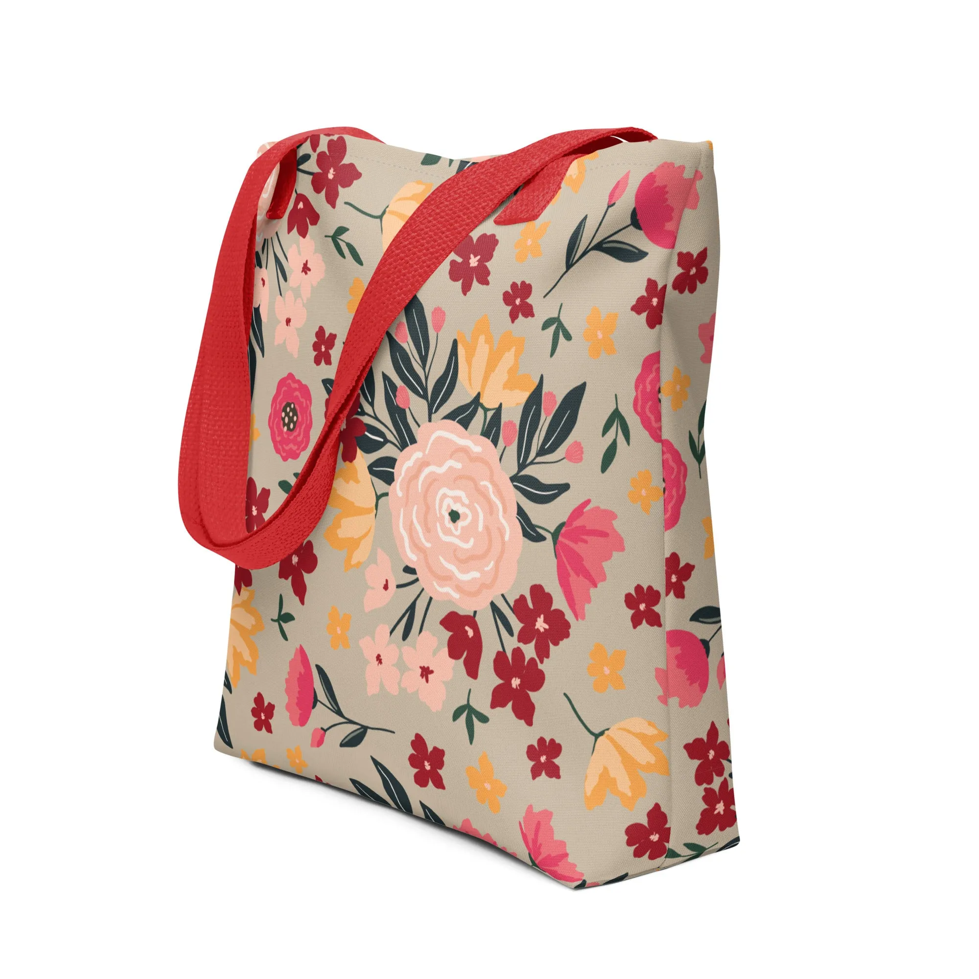 Nona's Garden Tote Bag (3 Handle Colors)