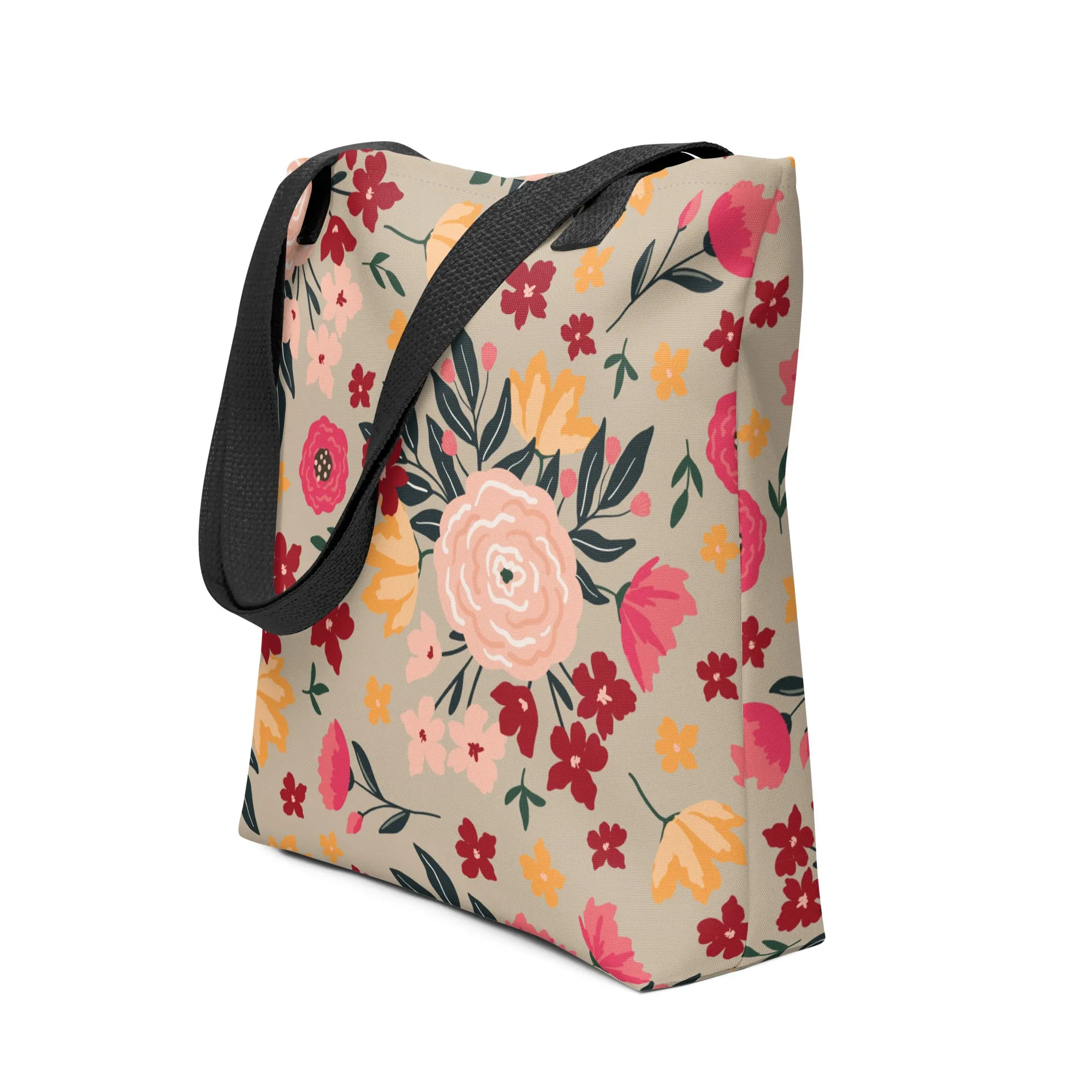 Nona's Garden Tote Bag (3 Handle Colors)