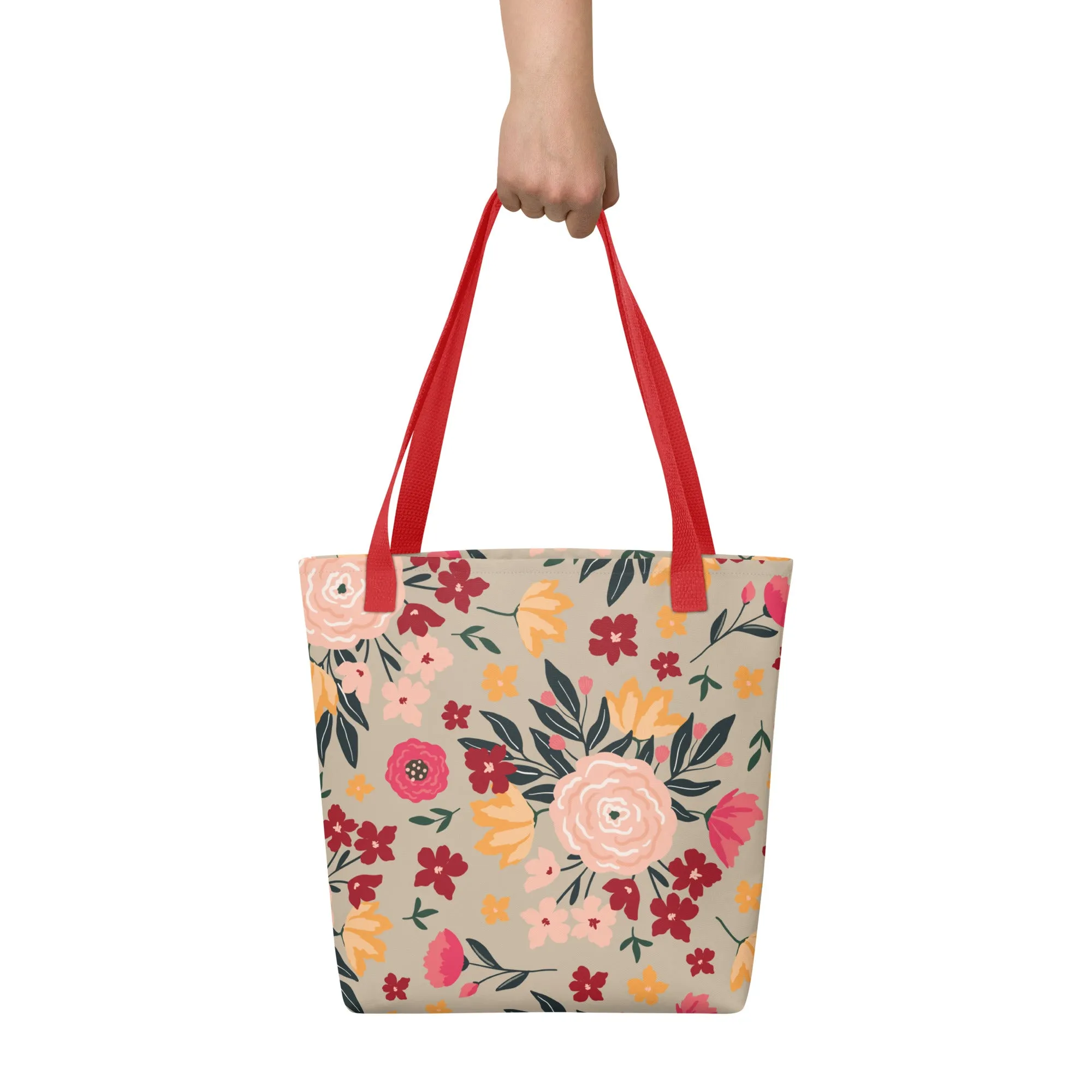 Nona's Garden Tote Bag (3 Handle Colors)