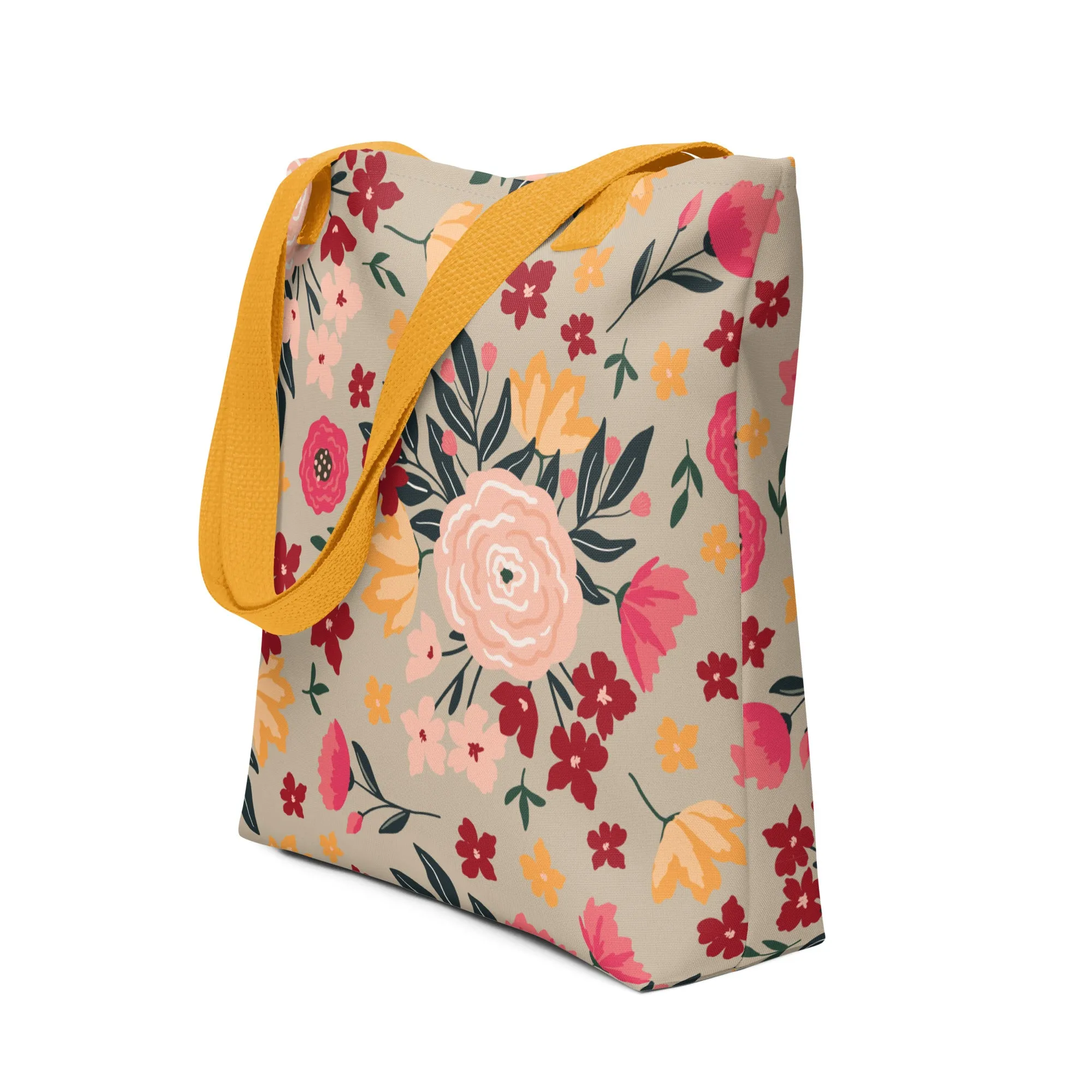 Nona's Garden Tote Bag (3 Handle Colors)