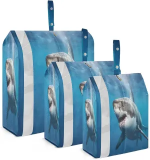 Ocean Shark Packing Cubes for Travel 3 Set Expandable Compression Luggage Packing Organizers for Carry on Suitcase Travel Accessories Luggage Organizer Bags Set