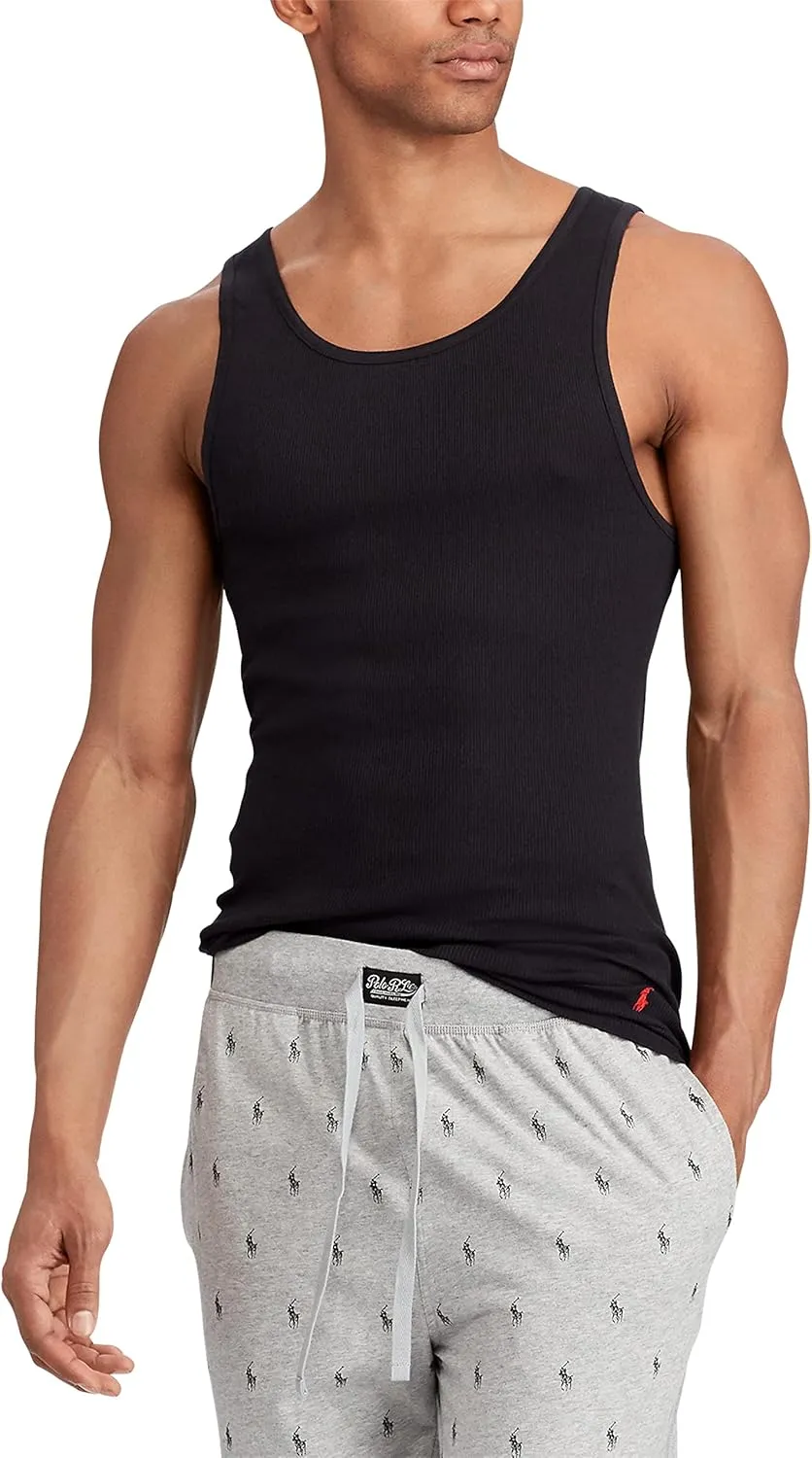 POLO RALPH LAUREN Men's Classic Fit Cotton Tanks 3-pack